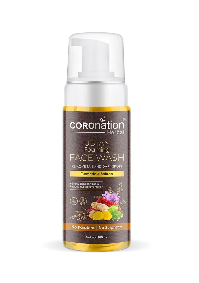 Coronation Herbal Ubtan Foaming Face Wash For Tan Removal Deep Cleaning 160Ml