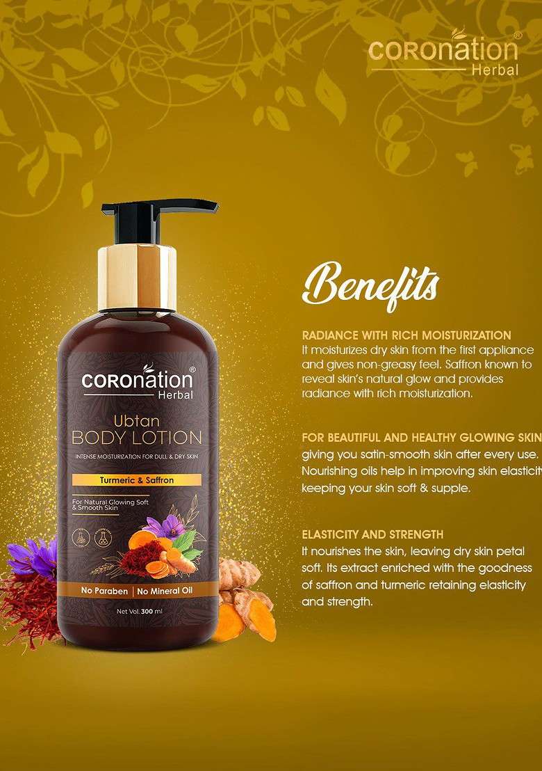 Coronation Herbal Set Of 2 Ubtan Body Lotion 600Ml - Indya