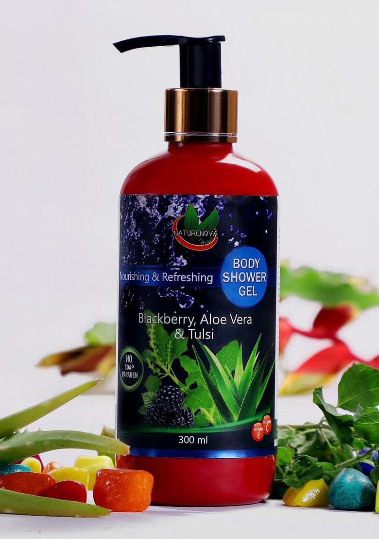 Naturenova Herbals Set Of Shower Gel 300Ml Body Scrub 200Ml - Indya