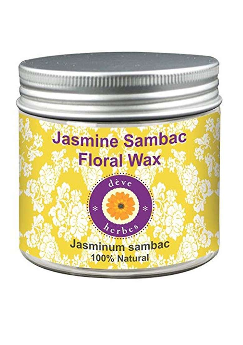 Deve Herbes Pure Jasmine Sambac Floral Wax 100 Natural Therapeutic Grade 50G - Indya
