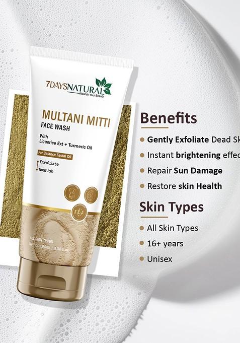 7Daysnatural Natural Multani Mitti Face Wash 100Ml