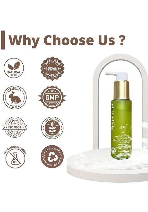 Perenne Sulphate Free Oil Control Clarifying Facewash For Oily And Acne Prone Skin 100 Ml