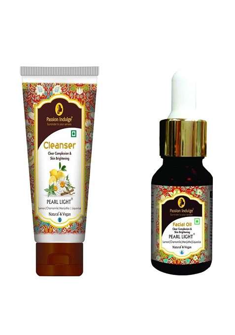 Passion Indulge Set Of Pearl Light Clear Complexion Facial Oil Face Cleanser 110 Ml