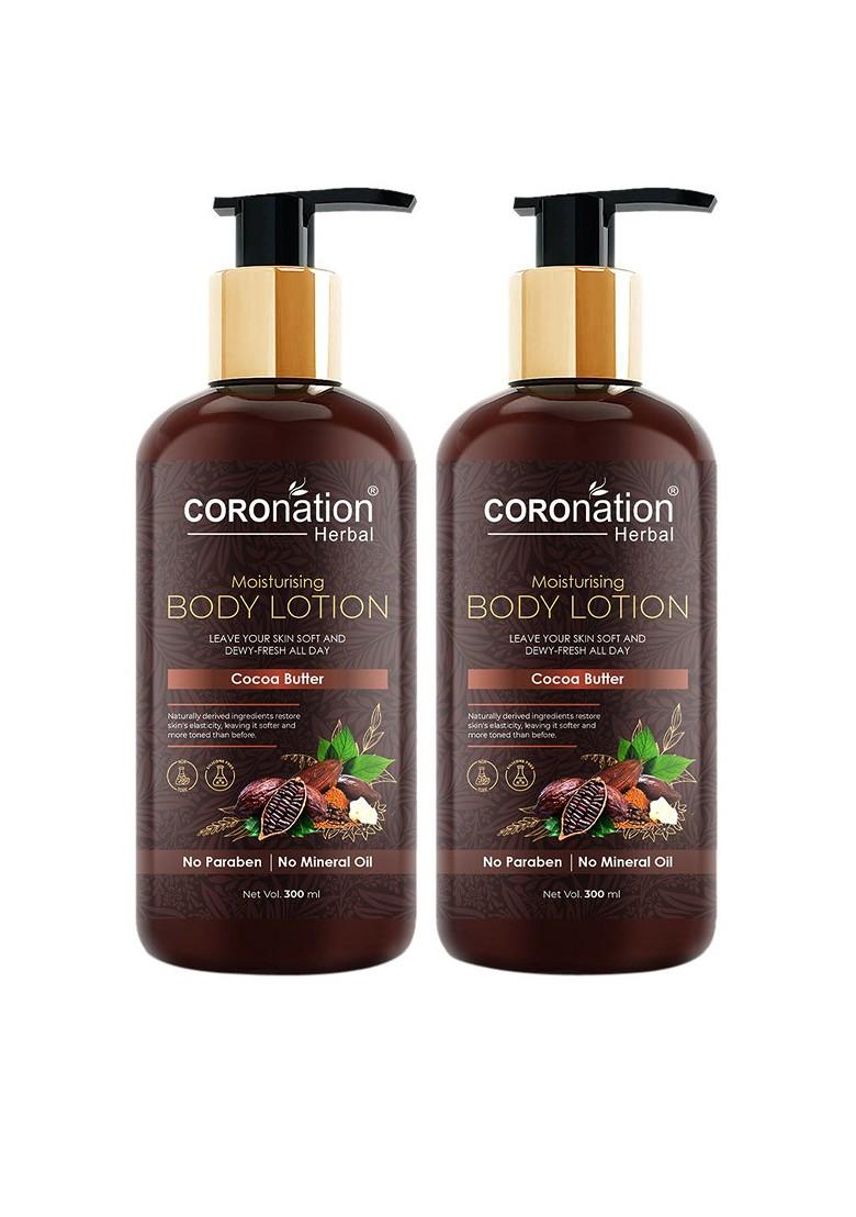 Coronation Herbal Set Of 2 Cocoa Butter Moisturising Body Lotions 300 Ml Each