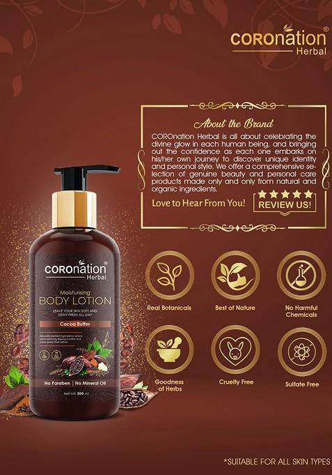 Coronation Herbal Set Of 2 Cocoa Butter Moisturising Body Lotions 300 Ml Each