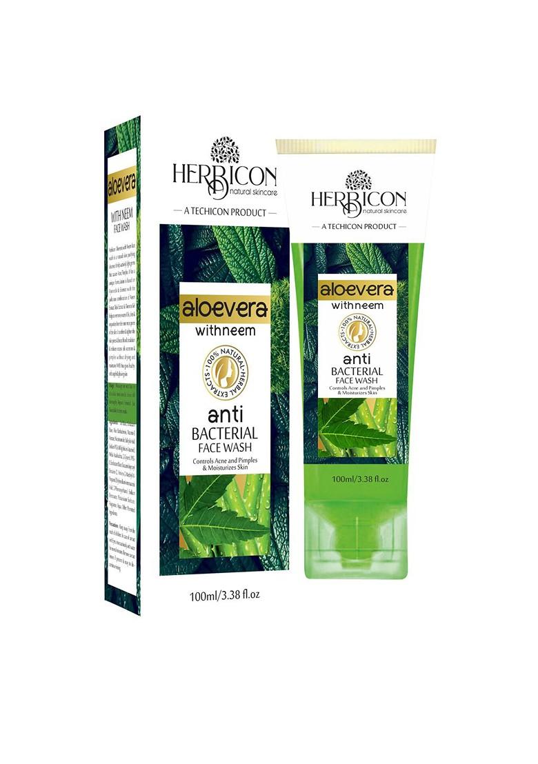 Herbicon Aloe Vera With Neem Anti Bacterial Face Wash Vitamin E Granules
