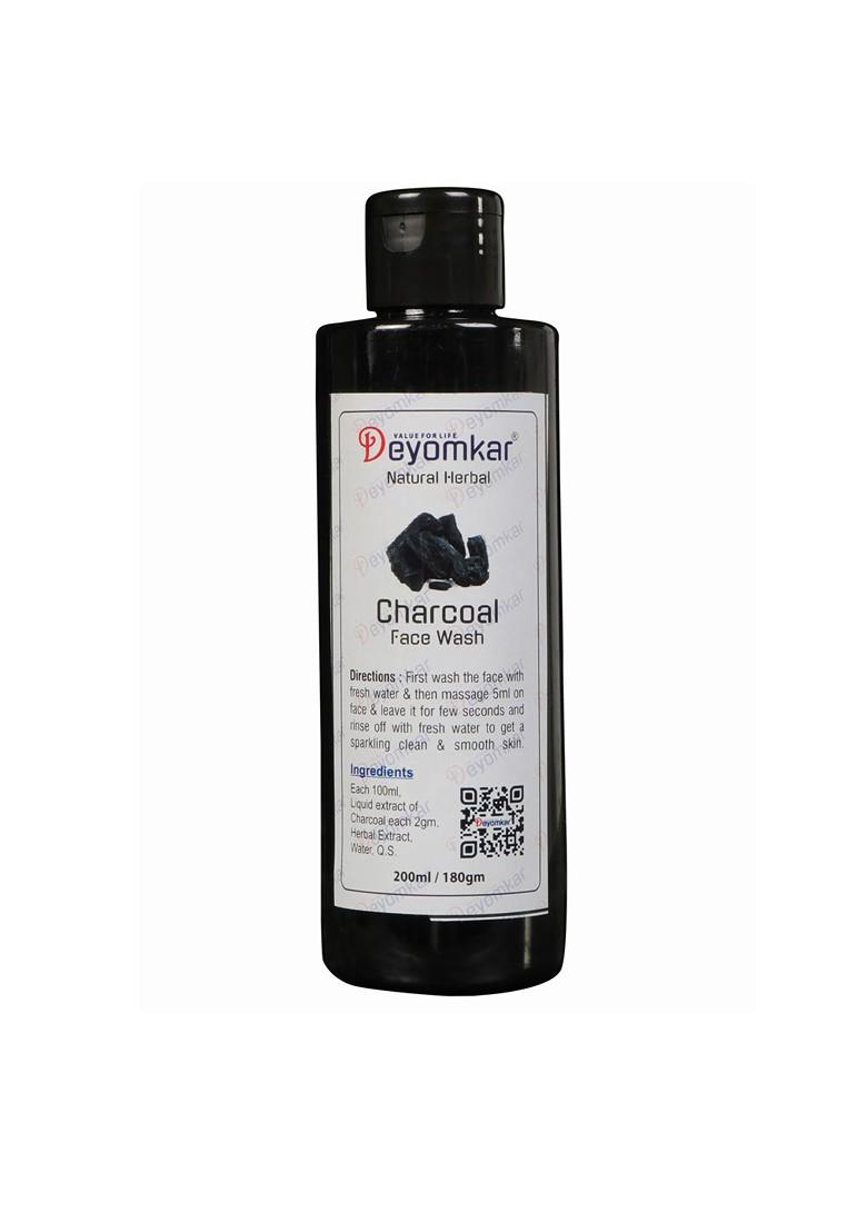 Deyomkar Natural Herbal Pack Of Charcoal Facewash Scrub