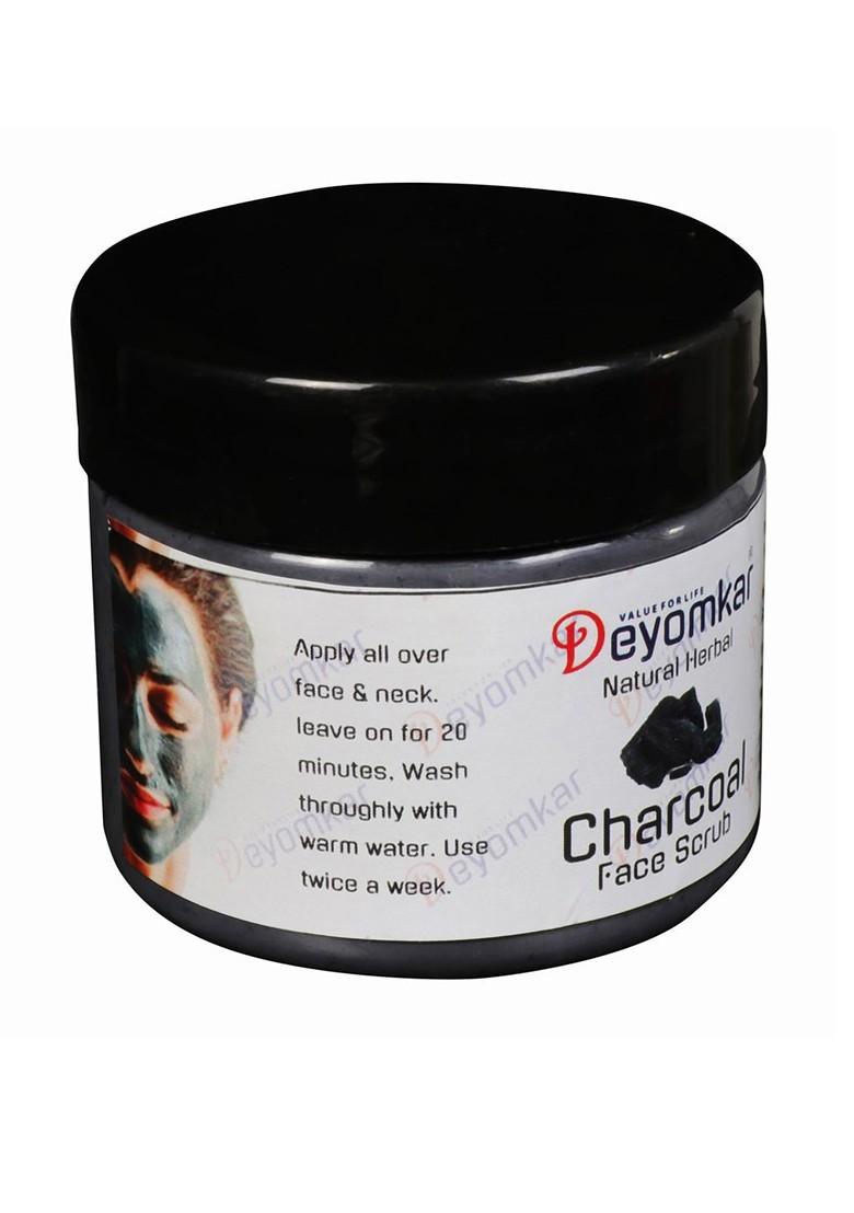 Deyomkar Natural Herbal Charcoal Facewash Scrub Sandalwood Face Pack 600 Ml