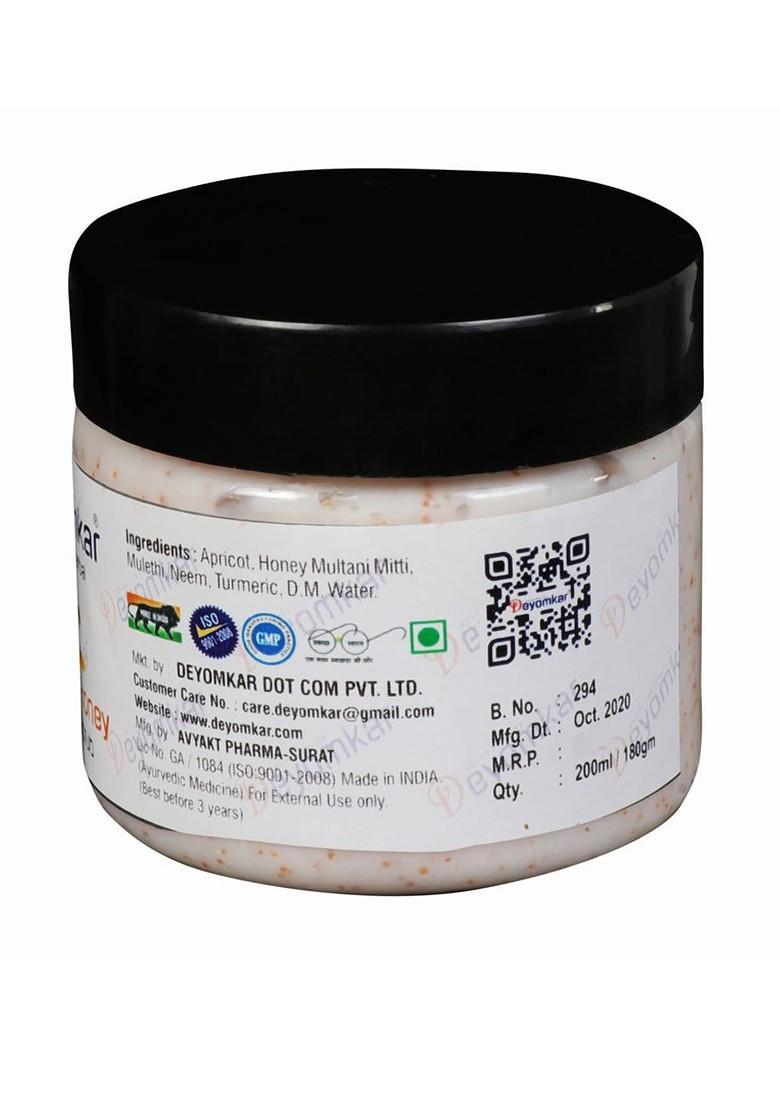 Deyomkar Natural Herbal Charcoal Facewash Scrub Sandalwood Face Pack 600 Ml