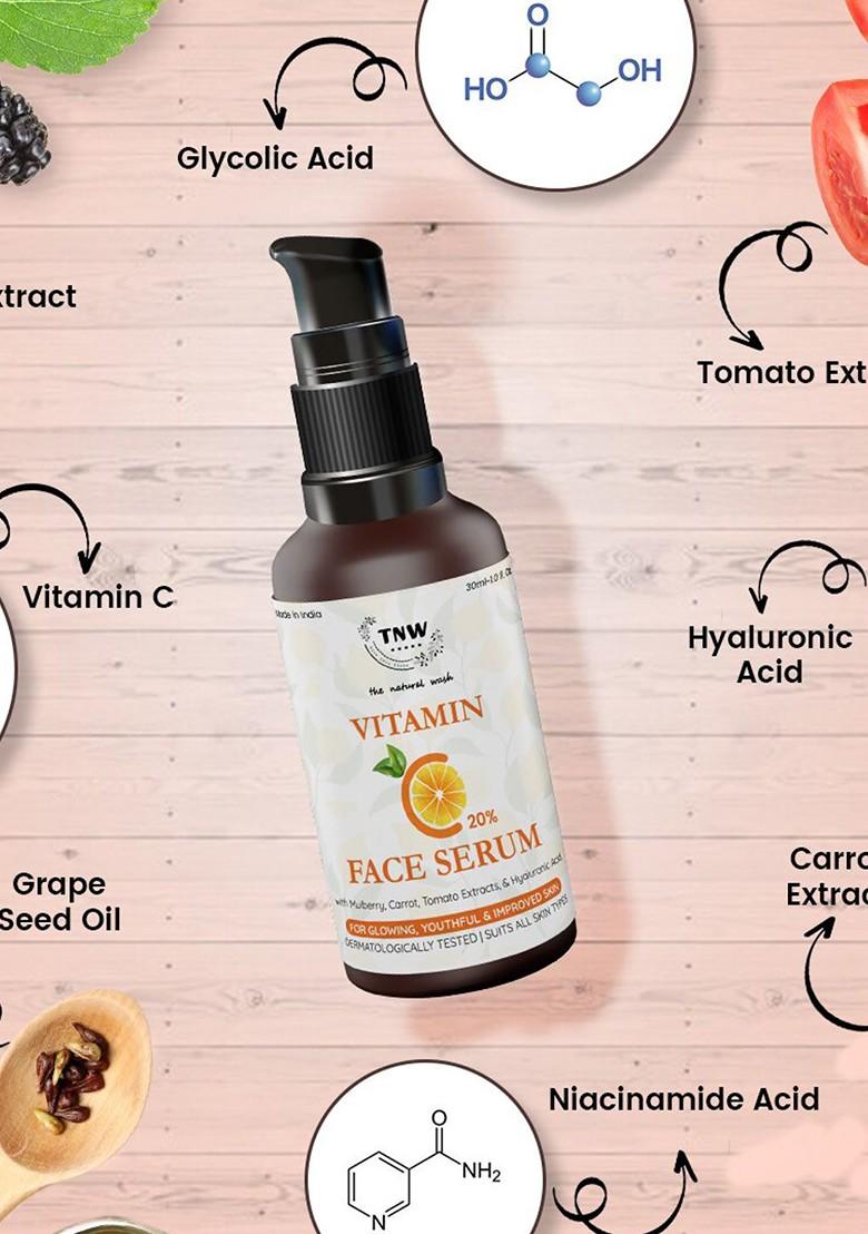Tnw The Natural Wash Combo Of 2 Lip Scrub 25 Gm Vitamin C Face Serum 30 Ml