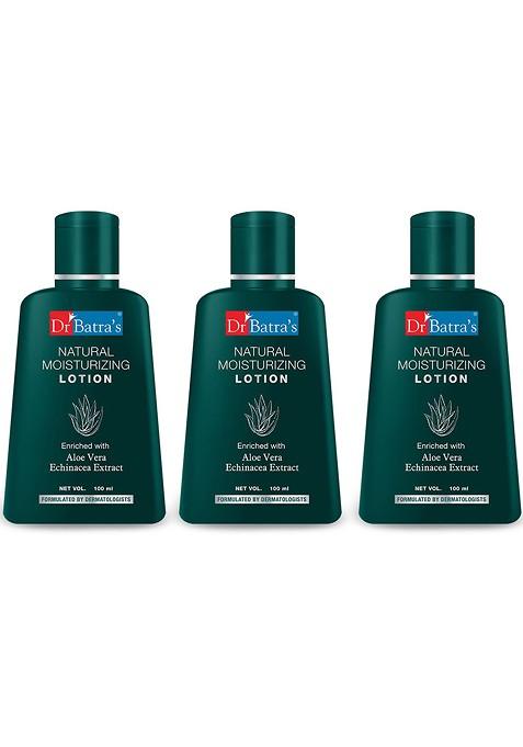 Dr Batras Set Of 3 Natural Moisturizing Lotion With Echinacea Aloe Vera 100Ml Each