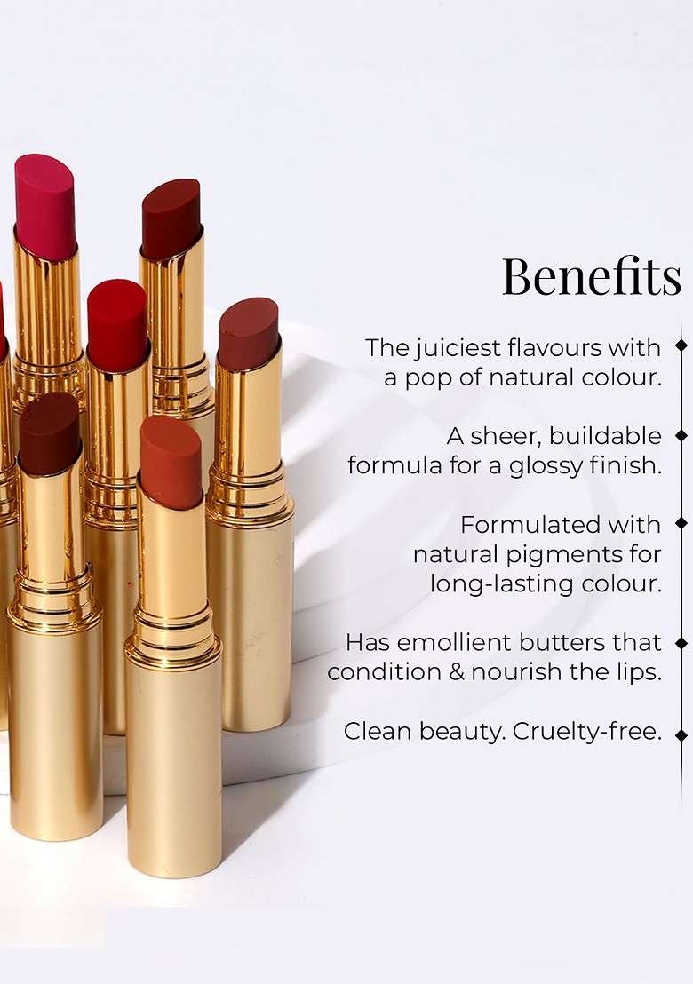 Forest Essentials Tinted Lip Serum Madhu Rasa Lipstick With Vitamin E Misri Cardamom - Indya