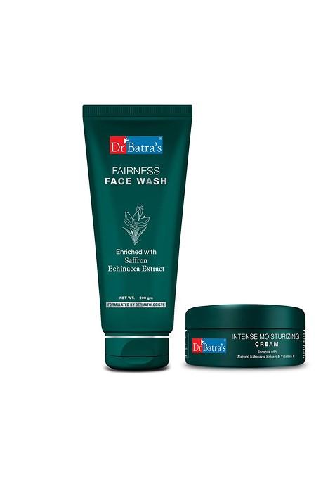 Dr Batras Set Of Intense Moisturizing Cream 100G Fairness Face Wash 200 G