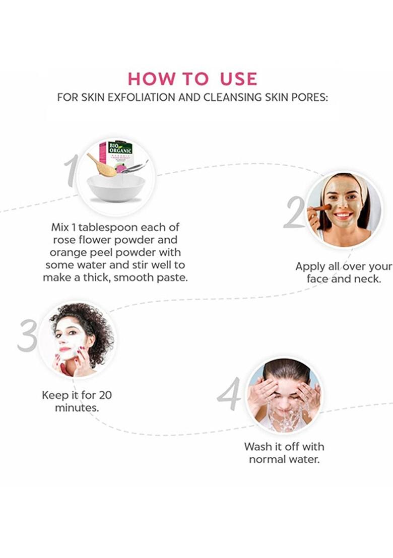 Indus Valley Pack Of 2 Bio Organic Rose Petal Powder