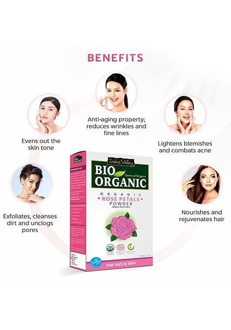 Indus Valley Pack Of 2 Bio Organic Rose Petal Powder
