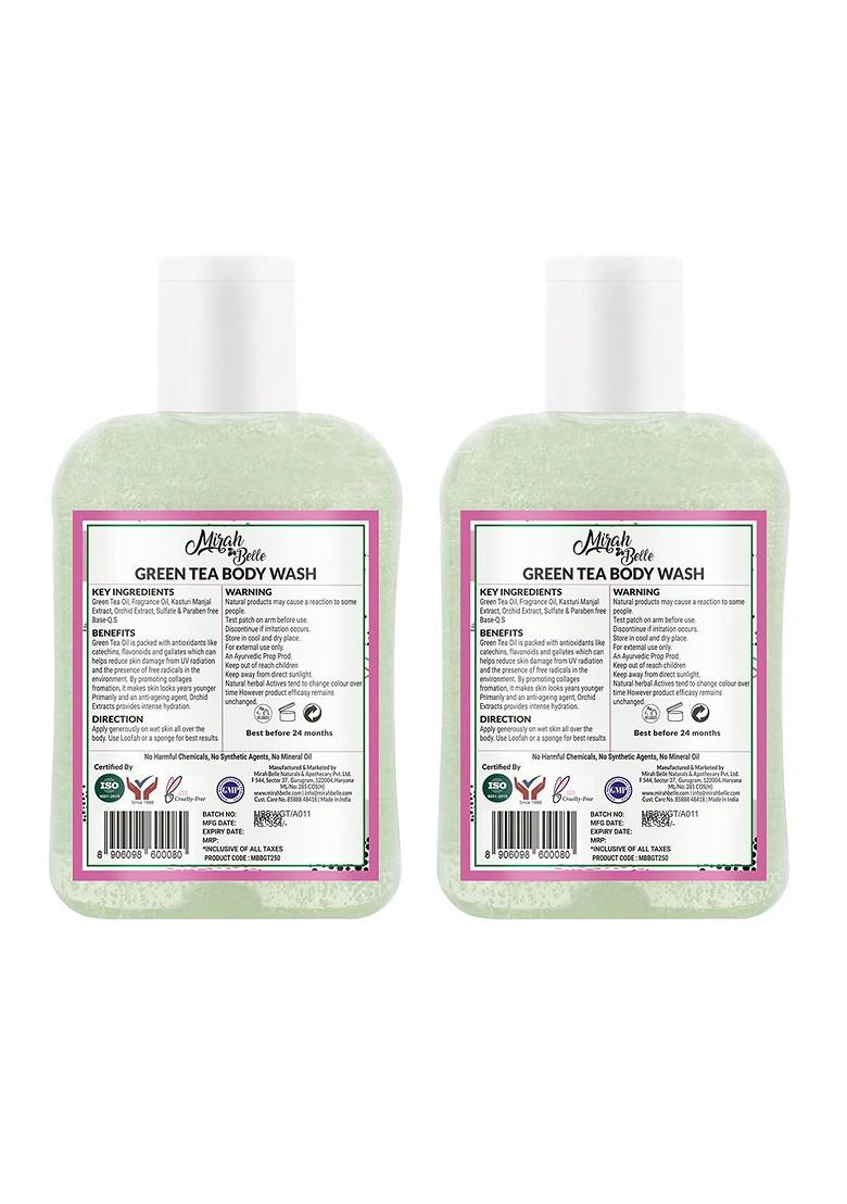 Mirah Belle Pack Of 2 Green Tea Anti Aging Body Wash 250Ml Each