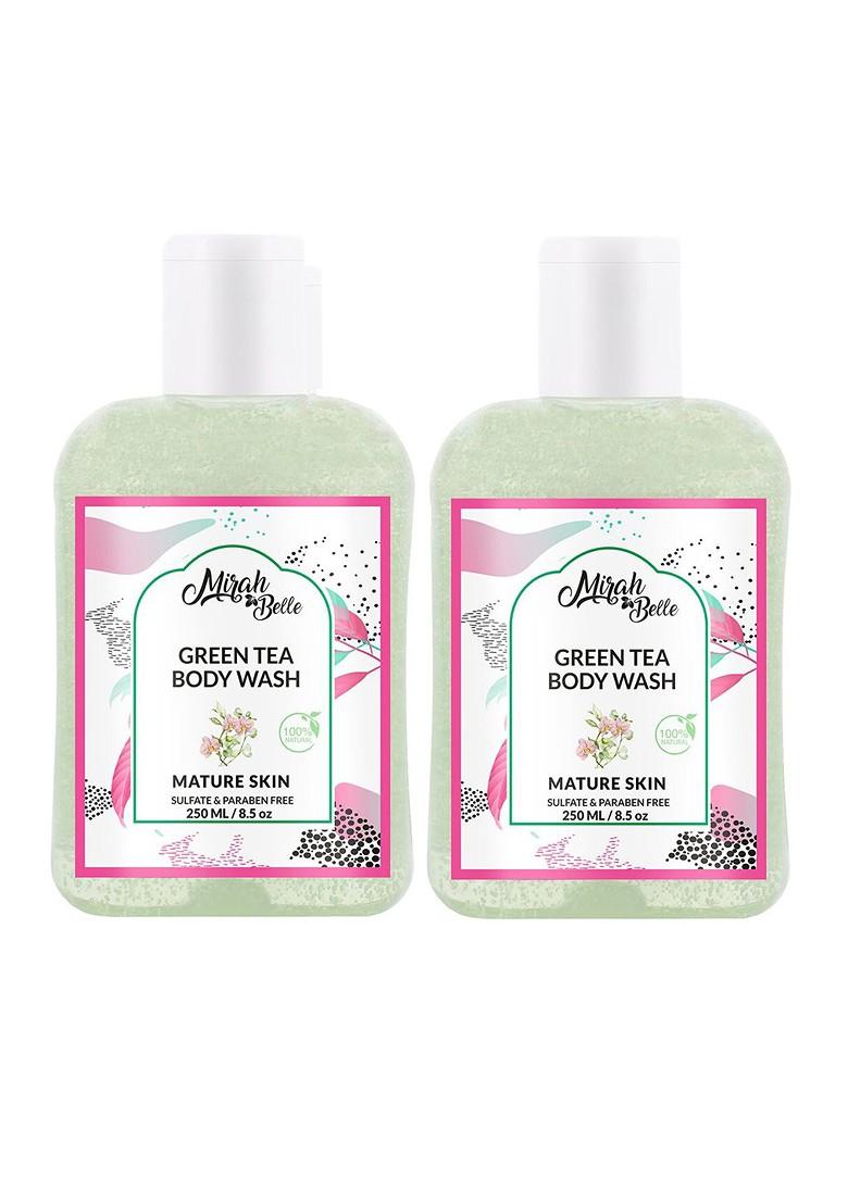 Mirah Belle Pack Of 2 Green Tea Anti Aging Body Wash 250Ml Each