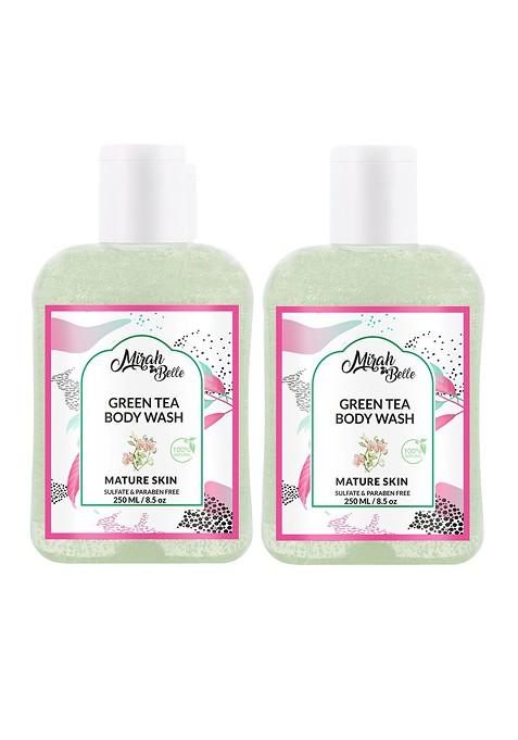 Mirah Belle Pack Of 2 Green Tea Anti Aging Body Wash 250Ml Each