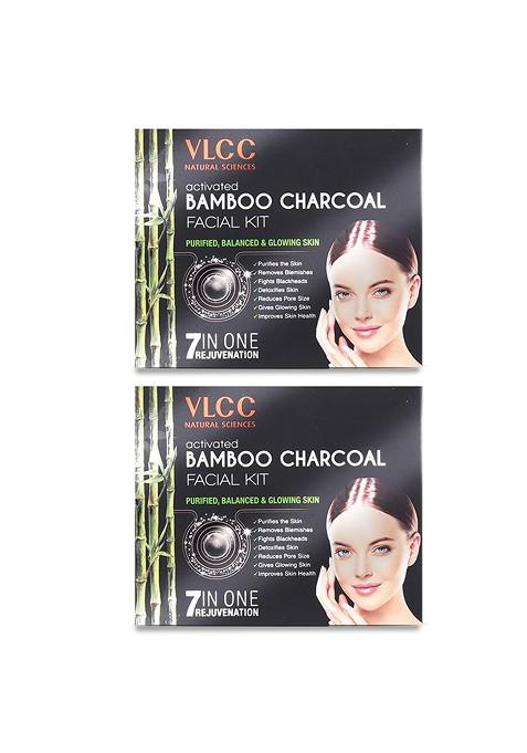 Vlcc Pack Of 2 Activated Bamboo Charcoal Facial Kit