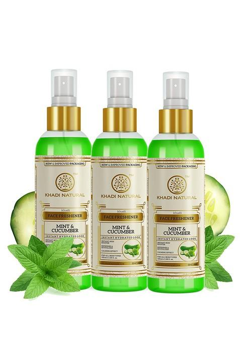 Khadi Natural Set Of 3 Mint Cucumber Face Spray