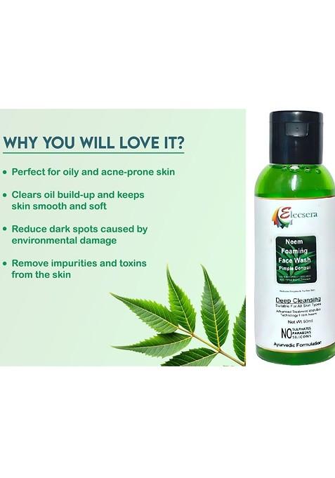 Elecsera Neem Foaming Face Wash For Pimple Control 50 Ml