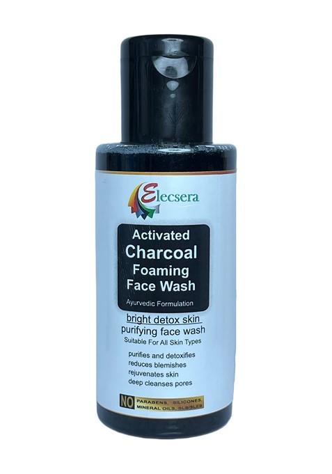 Elecsera Activated Charcoal Foaming Face Wash For Skin Brightening 100 Ml