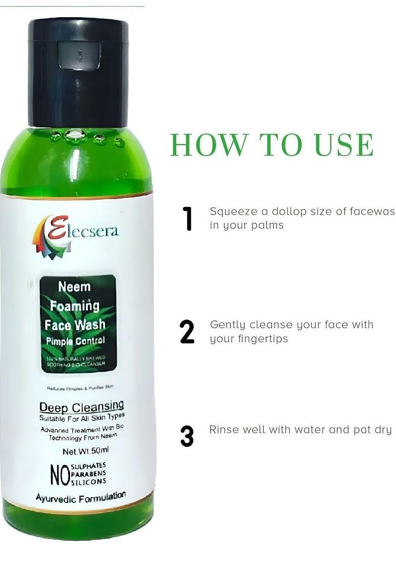 Elecsera Neem Foaming Face Wash For Pimple Control 50 Ml