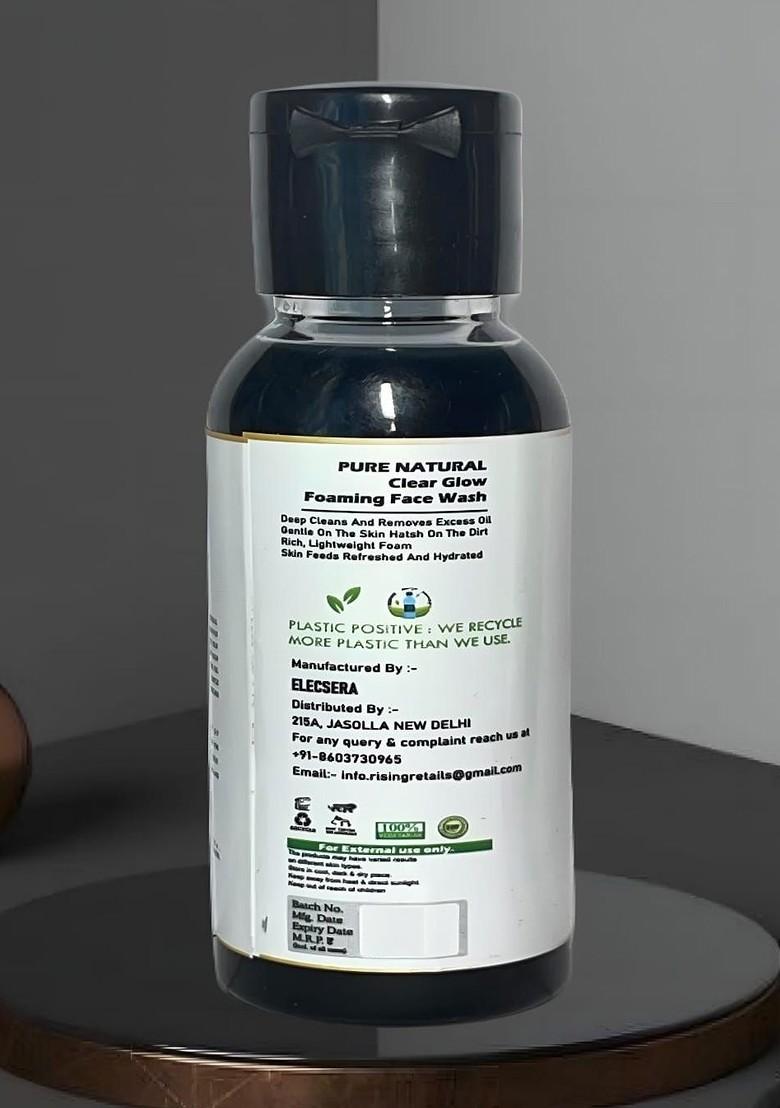 Elecsera Activated Charcoal Foaming Face Wash For Skin Brightening 100 Ml