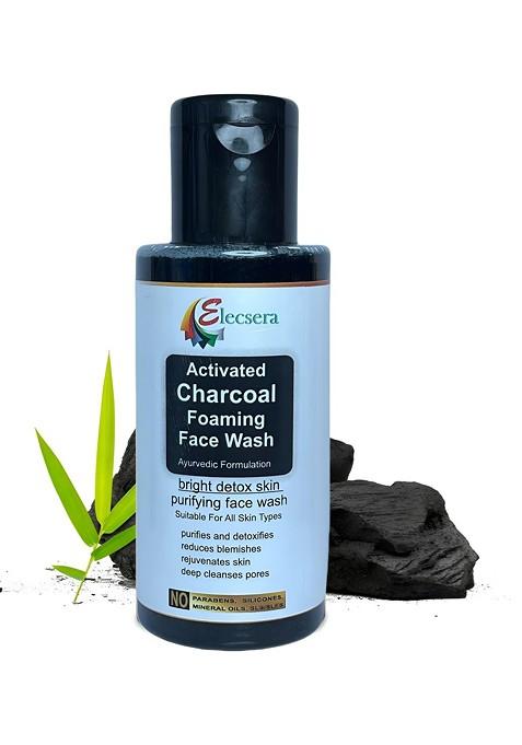 Elecsera Activated Charcoal Foaming Face Wash For Skin Brightening 100 Ml