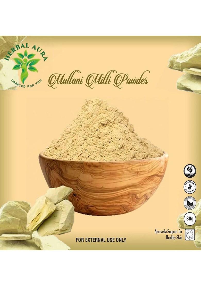 Herbalaura Set Of 3 Multani Mitti Powder Mask 100 G Each