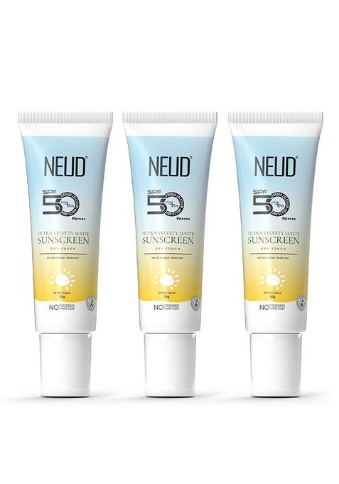 Neud Set Of 2 Velvety Matte Priming Sunscreen Spf 50 With Vitamin E G Each