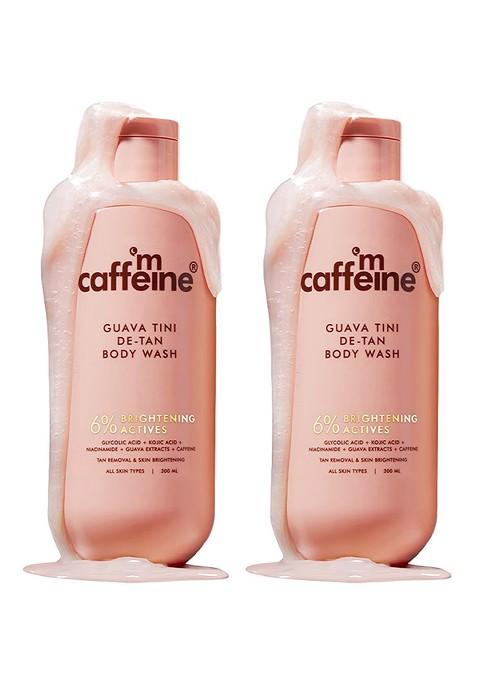 Mcaffeine Set Of 2 Detan Body Wash With 1 Glycolic 5 Niacinamide 300Ml Each