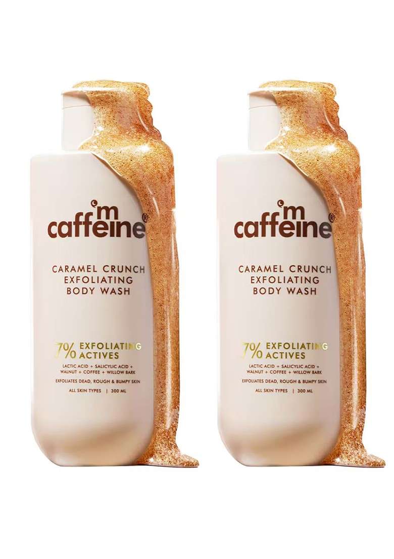 Mcaffeine Set Of 2 7 Exfoliating Body Wash With 1 Salicylic Lactic Acid 300Ml Each - Indya
