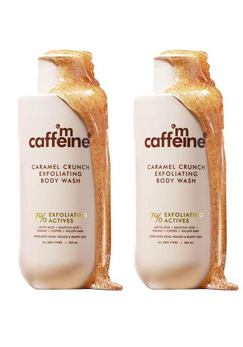 Mcaffeine Set Of 2 7 Exfoliating Body Wash With 1 Salicylic Lactic Acid 300Ml Each