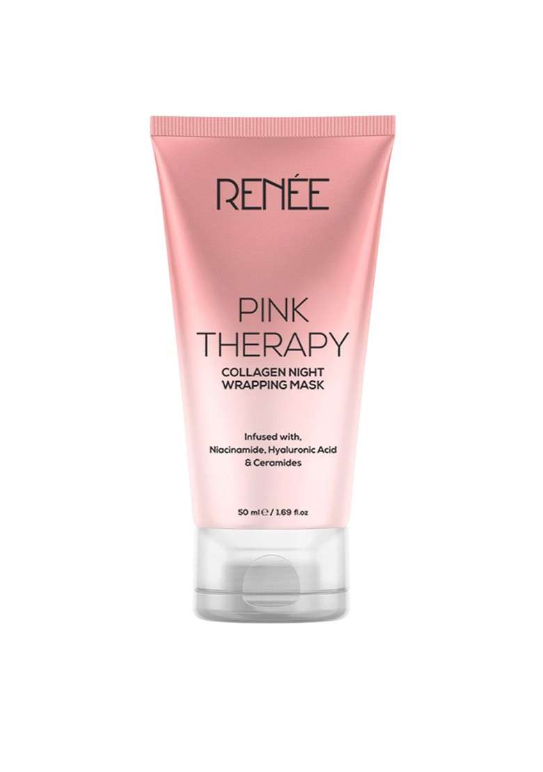 Renee Pink Therapy Collagen Night Wrapping Mask With Niacinamide Ceramides 50Ml - Indya