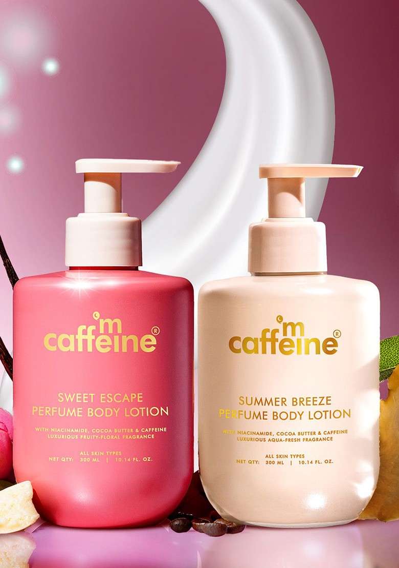 Mcaffeine 2Pcs Perfume Body Lotion 300Ml Each Summer Breeze Sweet Escape - Indya
