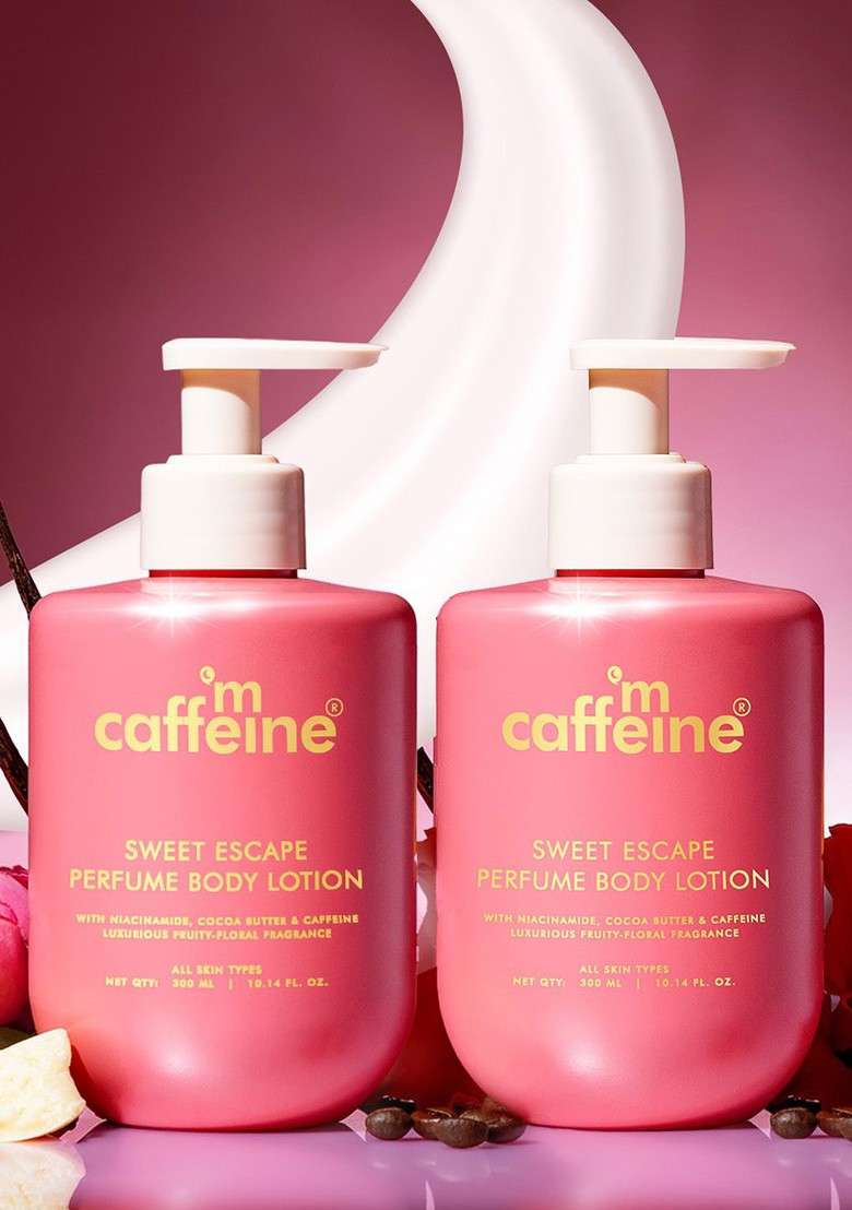 Mcaffeine Set Of 2 Sweet Escape Perfume Body Lotion 300 Ml Each - Indya