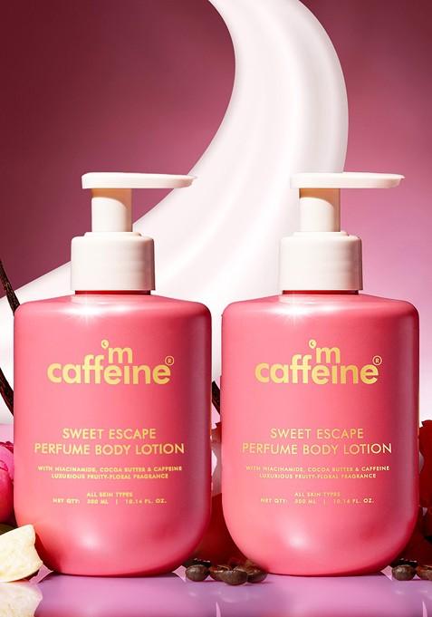 Mcaffeine Set Of 2 Sweet Escape Perfume Body Lotion 300 Ml Each