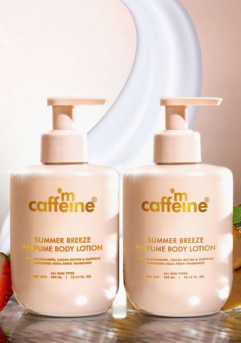 Mcaffeine 2Pcs Summer Breeze Body Lotion With Niacinamide 300 Ml Each - Indya