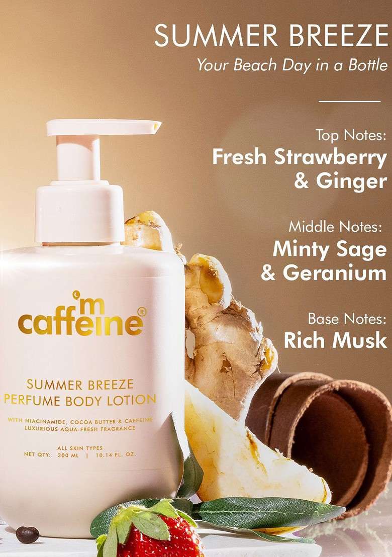 Mcaffeine 2Pcs Summer Breeze Body Lotion With Niacinamide 300 Ml Each - Indya