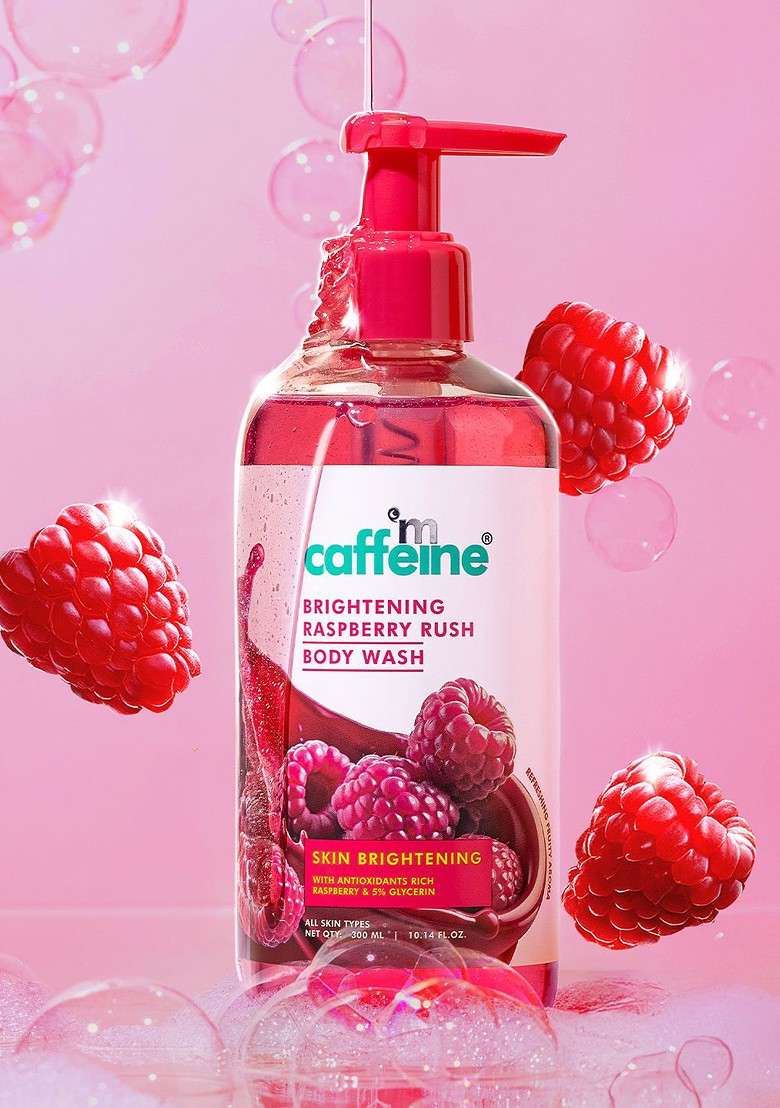 Mcaffeine Set Of 2 Brightening Raspberry Body Wash 300Ml Each - Indya