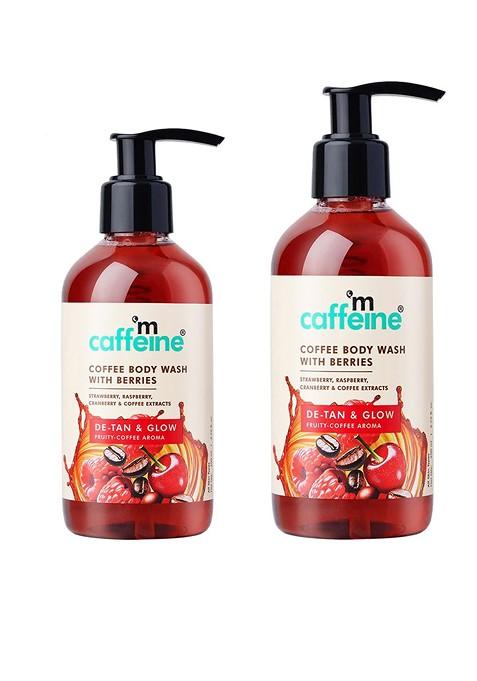 Mcaffeine Set Of 2 Berries Coffee Body Wash For Deep Cleansing 300 Ml 200