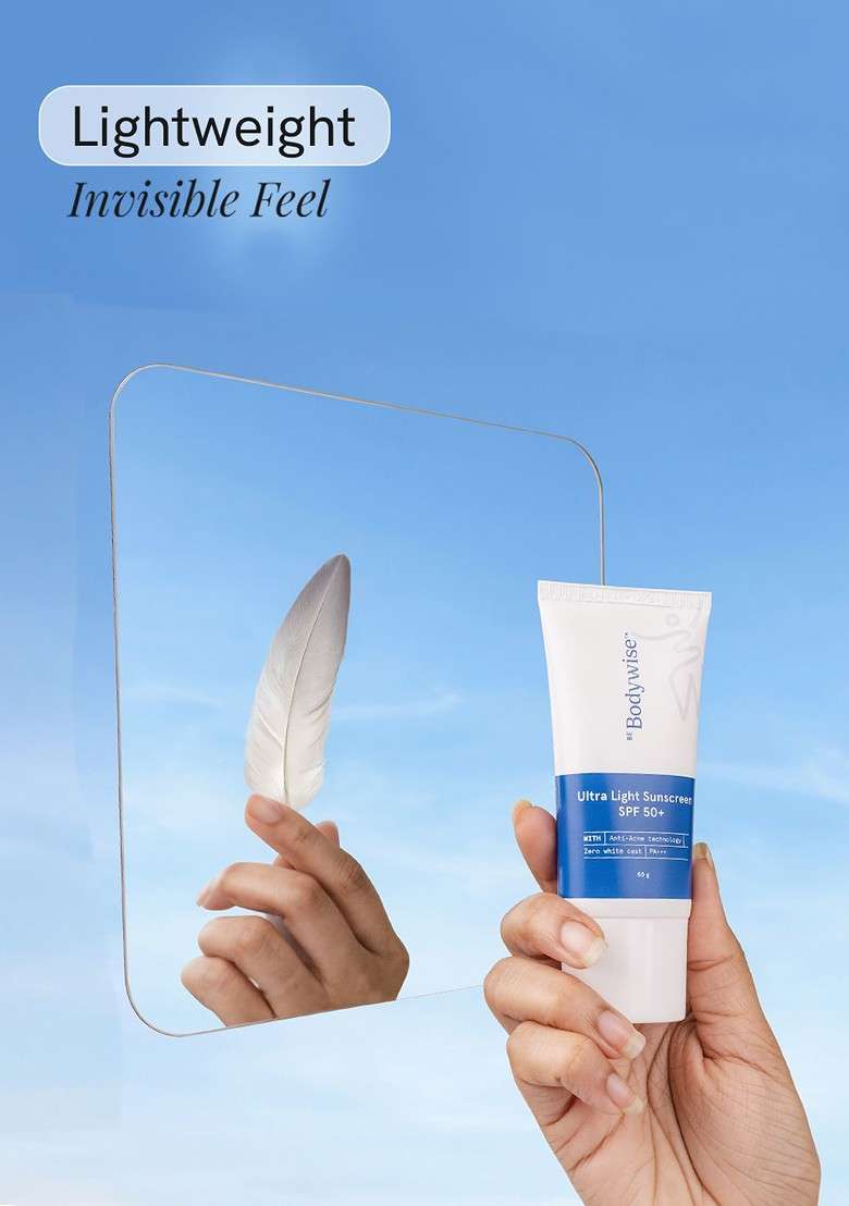 Be Bodywise Set Of Spf50 Sunscreen Spray 100Ml Ultra Light 50G - Indya