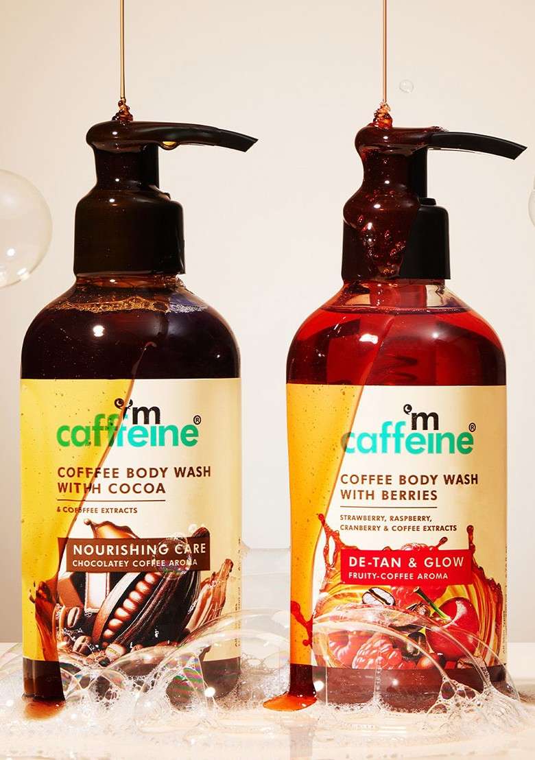 Mcaffeine Set Of Berries Cocoa Shower Gels 400Ml - Indya