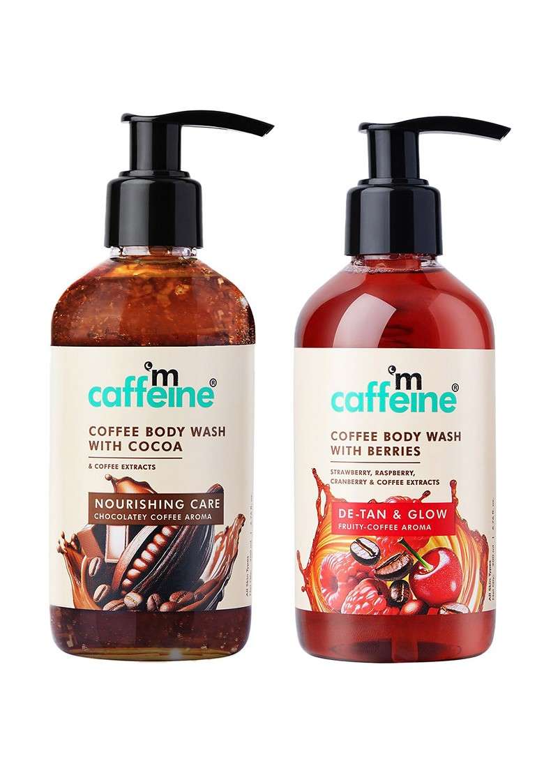 Mcaffeine Set Of Berries Cocoa Shower Gels 400Ml - Indya