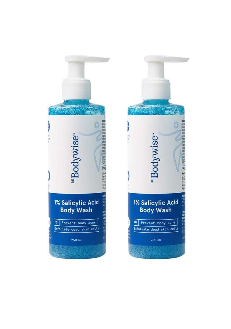 Be Bodywise Set Of 2 Body Wash Gel Exfoliates Prevents Acne 250Ml Each - Indya