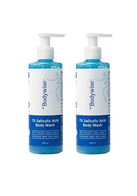 Be Bodywise Set Of 2 Body Wash Gel Exfoliates Prevents Acne 250Ml Each