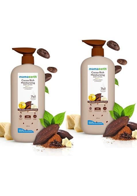 Mamaearth Set Of 2 Cocoa Rich Moisturizing Body Lotion 400 Ml Each