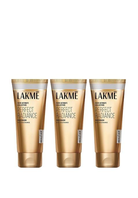 Lakme Set Of 3 Perfect Radiance Intense Brightening Facewash With Niacinamide 100G Each