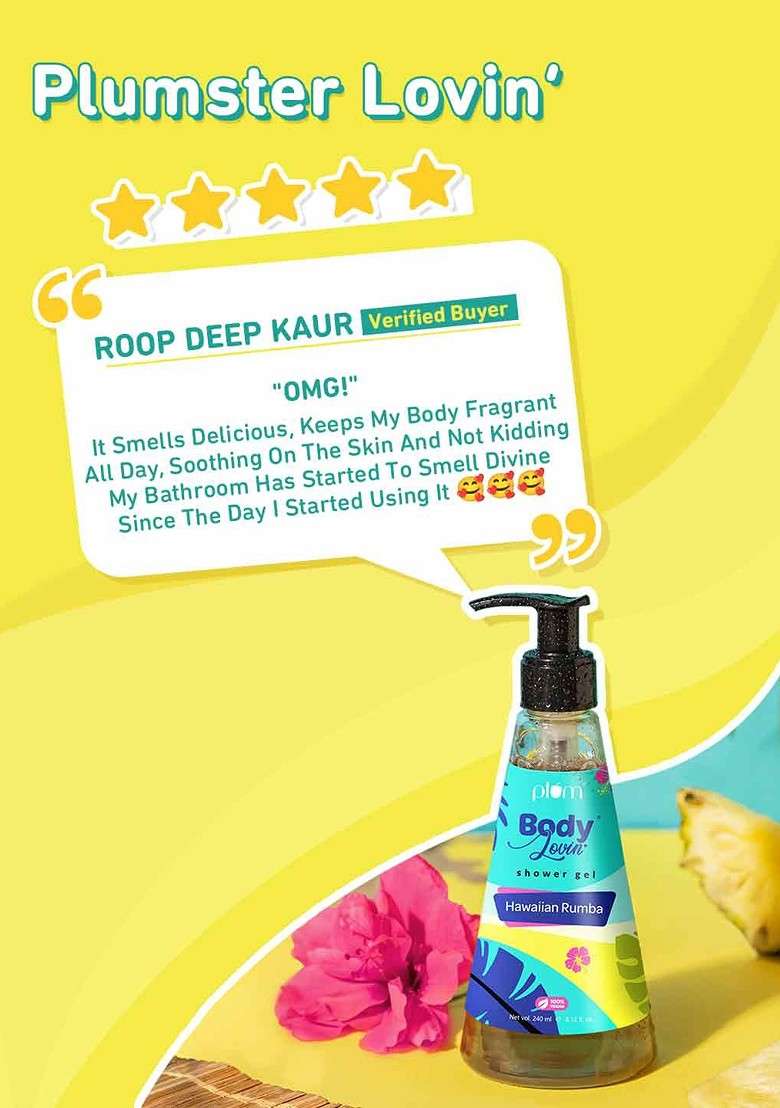 Plum Set Of Bodylovin Vanilla Vibes Hawaiian Rumba Shower Gel 240Ml Each - Indya